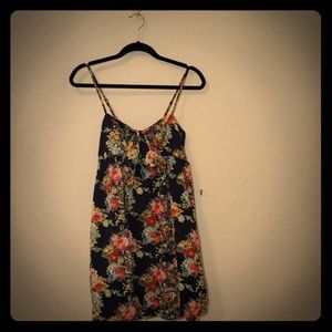 Floral short strappy sun dress